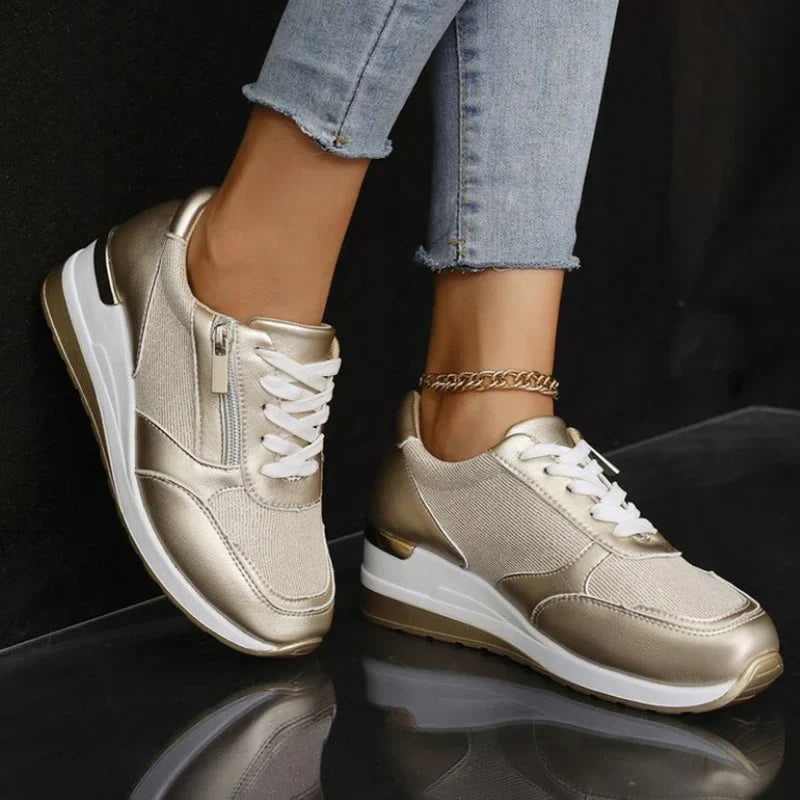 Serafina™ | Sneakers Ortopediche con Lacci e Zip Laterale