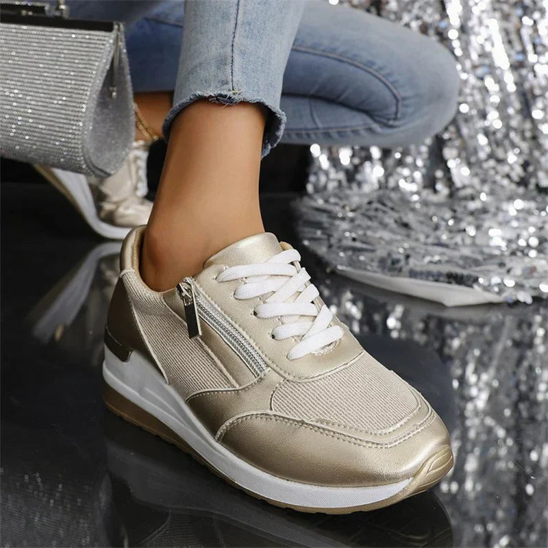 Serafina™ | Sneakers Ortopediche con Lacci e Zip Laterale
