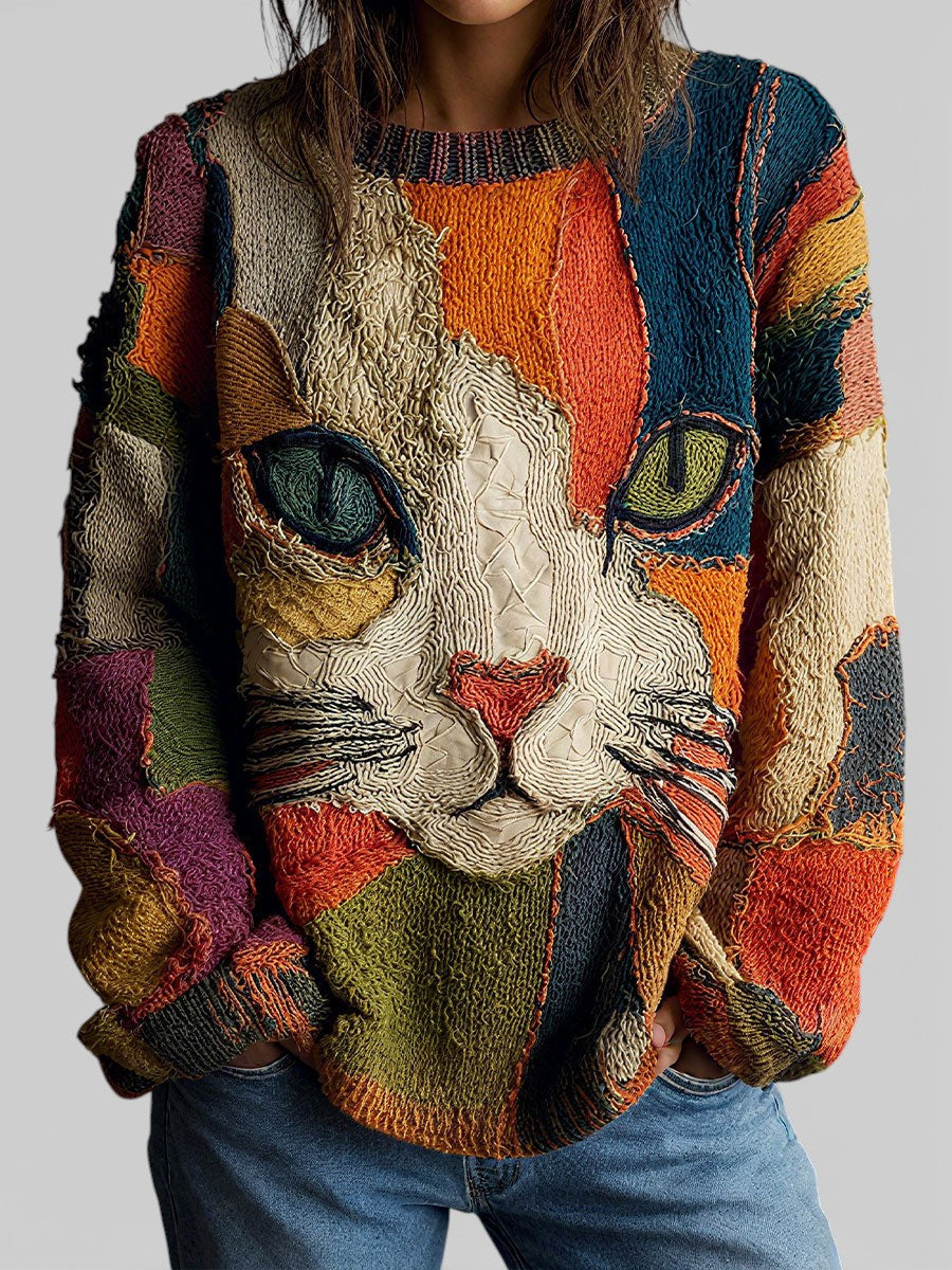 Zaira | Top artistico con gatto